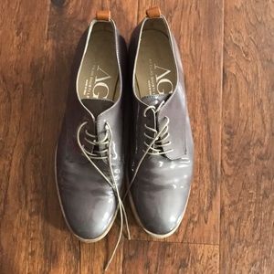 AGL Attilio Giusti Leombruni Grey Patent Loafers